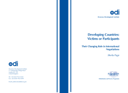 Developing Countries: Victims or Participants
