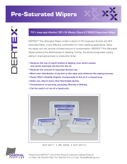 Pre-Saturated Wipers