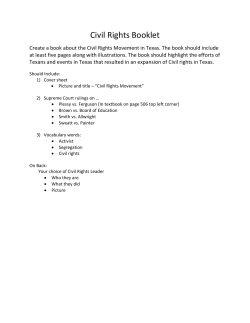 Civil Rights Booklet