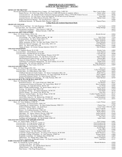 the Academic Affairs Contact List