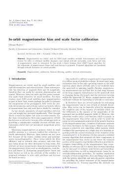 In-orbit magnetometer bias and scale factor calibration
