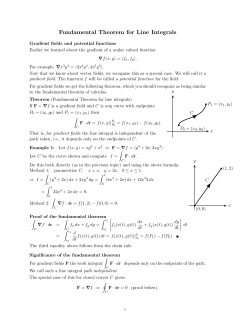 Fundamental Theorem for Line Integrals