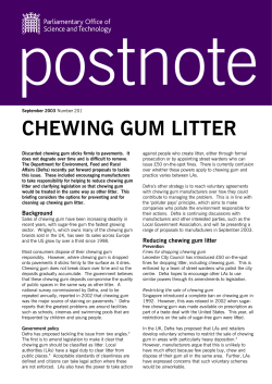 chewing gum litter