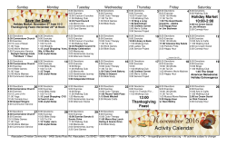 Activity Calendar - Pacific Christian Senior Services