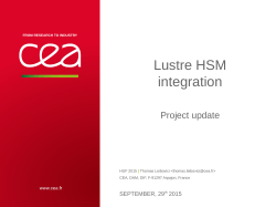HUF2015: Lustre HSM status