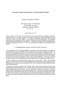 Ground-Truth Experiment of Cloud-Drift Winds