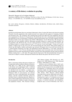 A century of life-history evolution in grayling