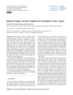 Impact of major volcanic eruptions on stratospheric water vapour