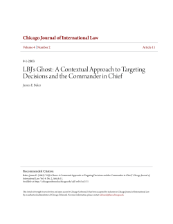 LBJ`s Ghost: A Contextual Approach to Targeting Decisions and the