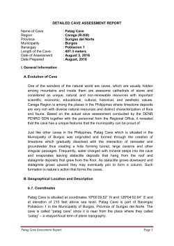 Detailed Cave Assessment-Patag Cave