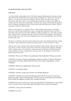 EPILOGUE A restless fitfully windy night in June 1456, full of