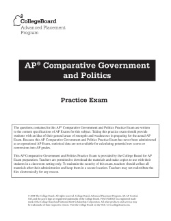 AP&reg; Comparative Government and Politics