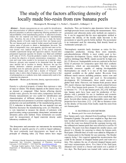 The study of the factors affecting density of locally