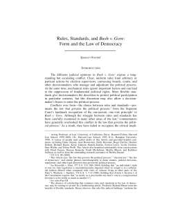 Rules, Standards, and Bush v. Gore: Form and the Law of Democracy
