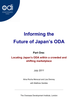 Locating Japan`s ODA within a crowded and shifting marketplace