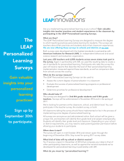The LEAP Personalized Learning Surveys