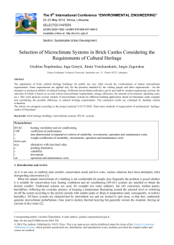 Selection of Microclimate Systems in Brick Castles Considering the