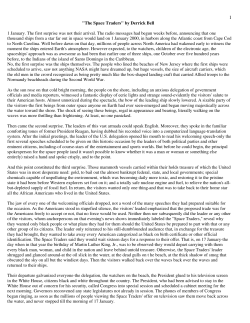 "The Space Traders" by Derrick Bell 1 January. The first surprise