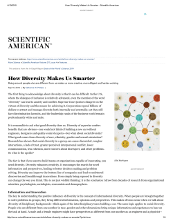 How Diversity Makes Us Smarter - Latino Corporate Directors