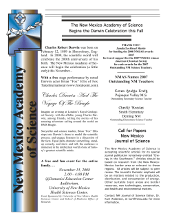 2008, V 94, No 1 - New Mexico Academy of Science