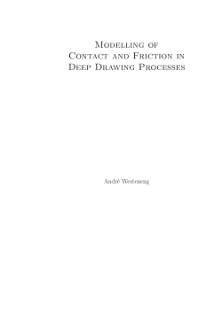 Modelling of contact and friction in deep drawing processes