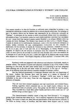 Cultural Confrontation in Pynchon`s Entropy and Vineland