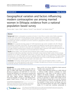 Geographical variation and factors influencing modern contraceptive