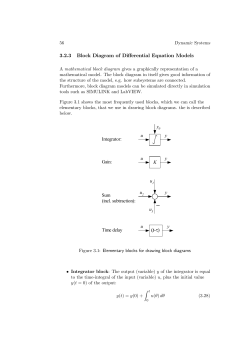 3.2.3 Block Diagram of Differential Equation Models