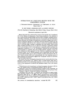 INTERACTIONS OF C-REACTIVE PROTEIN WITH