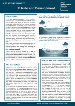 El Ni&ntilde;o and Development