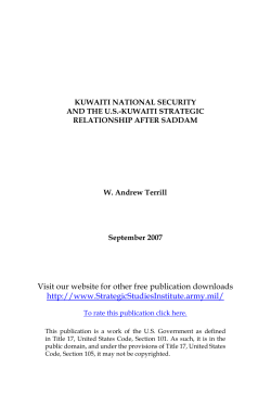 Kuwaiti National Security and the US
