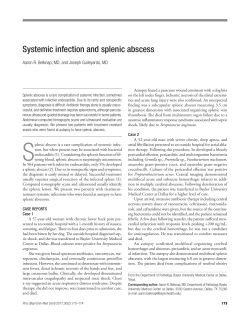 Systemic infection and splenic abscess