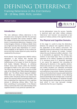 Defining `Deterrence`