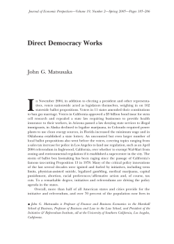 Direct Democracy Works