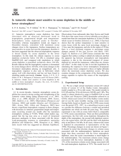 Is Antarctic climate most sensitive to ozone depletion in the middle