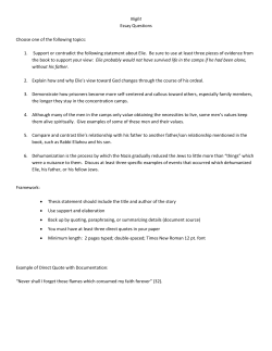 Night Essay Questions Choose one of the following topics: 1