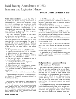 Social Security Amendments of 1965: Summary and Legislative