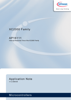 Interrupt Response Time of the XC2000/XE166 Family