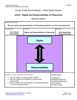 Rights and Responsibilities of Citizenship