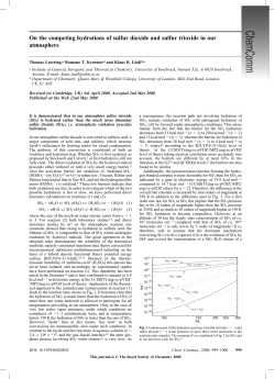 On the competing hydrations of sulfur dioxide and sulfur trioxide in