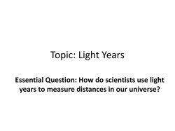Topic: Light Years