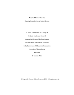 Historical Racial Theories - eCommons@USASK