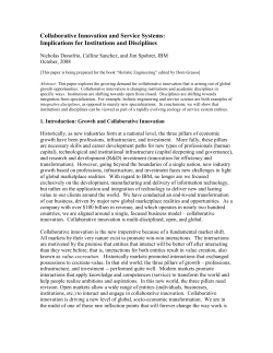 Collaborative Innovation and Service Systems