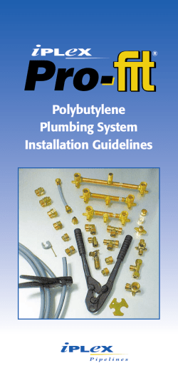 Polybutylene Plumbing System Installation Guidelines