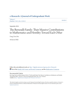The Bernoulli Family: Their Massive Contributions to Mathematics