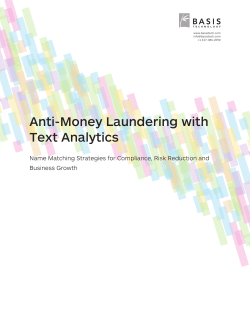 Anti-Money Laundering with Text Analytics
