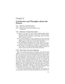 Chapter 9 Conclusion and Thoughts about the Future