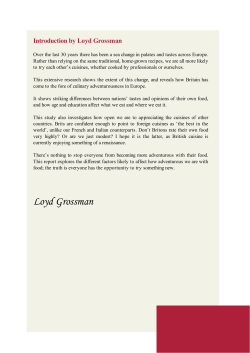 Loyd Grossman - Jacqui Thornton