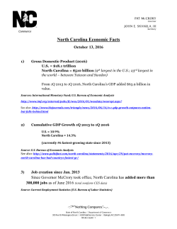 North Carolina Economic Facts