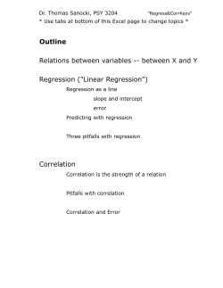 Outline Relations between variables -